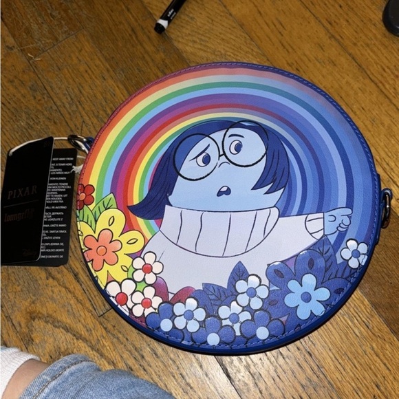 Pixar Loungefly inside out sadness crossbody bag - Picture 4 of 5